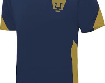 Camiseta oficial de fútbol de los Pumas UNAM: nombre y número personalizados, Poly Elite para hombre