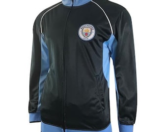 Manchester City Club Full Zip Track Jacket - Youth Custom Name & Number