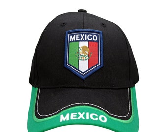 Mexico Soccer Cap: 3D Embroidered Patch, Custom Name
