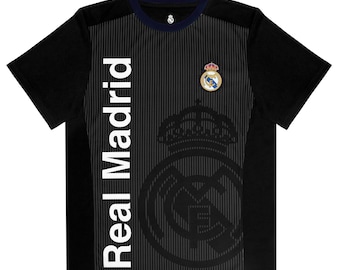 2025 Real Madrid Emblem Logo Official Soccer Jersey - Black - Youth Size