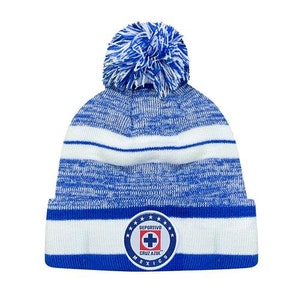 Cruz Azul Unisex Pom Pom Beanie Blue - Youth - Custom Name Initials