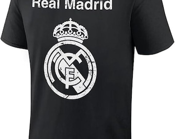 Real Madrid Official Graphic Tee - Black Soccer T-Shirt