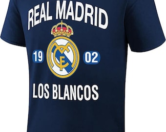2025 Real Madrid Official Soccer T-Shirt Tee - Version 1902 Navy