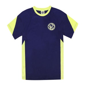 Club America Official Soccer Youth Poly Elite Game Youth Soccer Jersey Navy ADD (Name + Number)