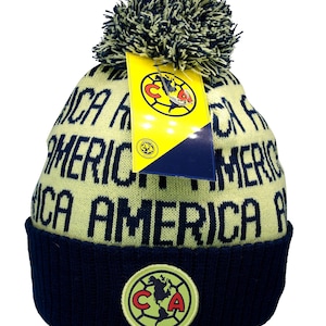 Club America Authentic Official Licensed Product Soccer Beanie Logo - Custom Name Initials