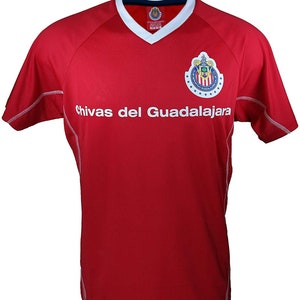 Add Name & Number Chivas De Guadalajara Team Logo Official Adult Soccer Jersey - Home Red