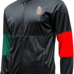 Official Licensed Mexico Soccer Zipper Soccer Jacket S Grade Black Home Custom Name & Number