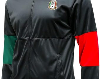 Official Licensed Mexico Soccer Zipper Soccer Jacket S Grade Black Home Custom Name & Number