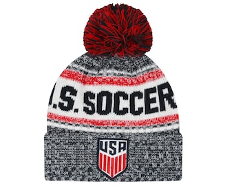 U.S Soccer Identity Adult Beanie - Big Letter Crowned Beanie - Custom Name Initials