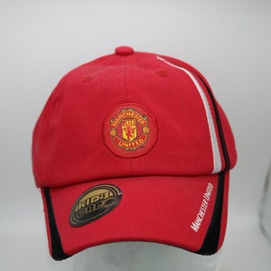 Manchester United Official Soccer Cap - Youth Size ( Kid Cap) - Custom Name Initials