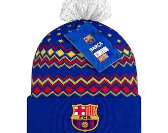 2026 Barcelona Spanish Soccer Unisex-Adult Icon Sports Officially Licensed Barcelona Beanie - Unisex Adult - Add Name Available