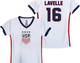 USWNT Lavelle 16 Jersey: Official U.S. Soccer Girl's Game Day Shirt
