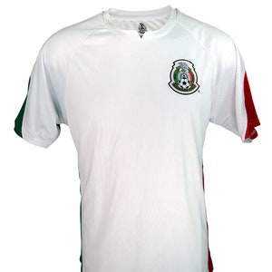 Mexico National Soccer Team Adult  Official Licensed Mexico Soccer Jersey Home White [Custom] Add Name + Number