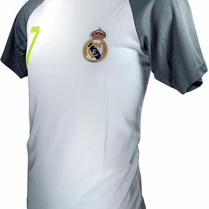 Real Madrid Soccer &quot;7&quot; YOUTH  Official Soccer Training Performance Poly Jersey - White