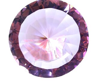 Tripact 120mm Orginal Color Ice Pink Diamond Shaped Jewel Crystal Paperweight (laser engravering)