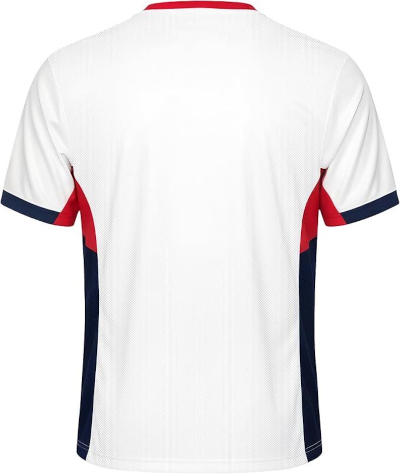 2026 US Soccer USMNT Game Day Soccer T-Shirt: Official Licensed Poly Jersey - White Home Team Color - Adult Men Size image 3