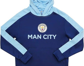 Manchester City Pullover Official Soccer Hoodie Sweater YOUTH Size Custom Your Name & Number Navy