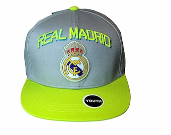 YOUTH Real Madrid Adjustable Cap - Neon - Custom Name Initials