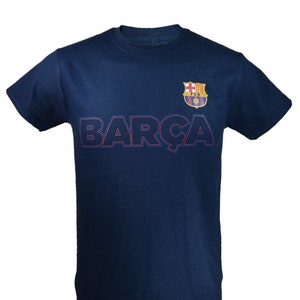 FC Barcelona Officially Licensed Soccer T-Shirt Cotton Tee -34  Custom Your Name & Number