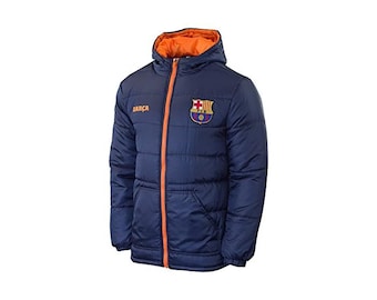 FC Barcelona Official Soccer Full zipper Soccer Hoodie Navy Oranger Down Jacket Custom Name Number Etsy