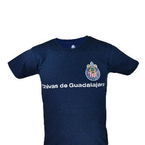 Chivas De Guadalajara Officially Licensed Soccer T-Shirt Cotton Tee -09 Navy [Custom] Name + Number