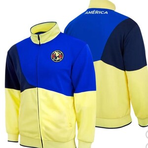 Club America SS Grade Officially Zipper Soccer Jacket (Quality Plastic Patch) - Custom Name & Number- Men Size