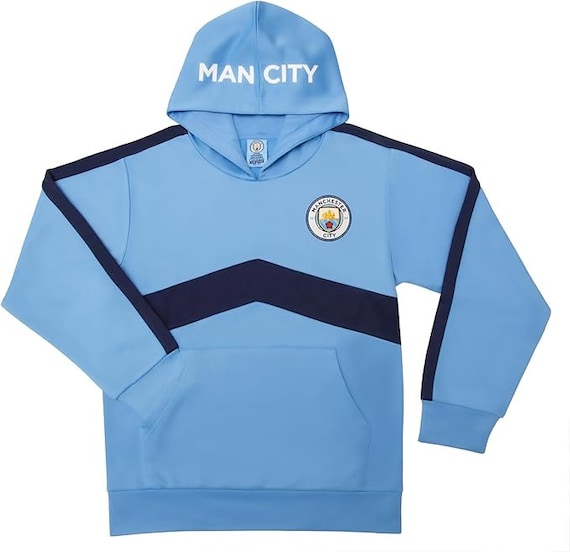 Manchester City Pullover Official Soccer Hoodie Sweater YOUTH Size Custom  Your Name Number light Blue