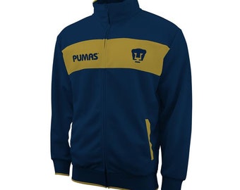 Pumas UNAM &quot;Centering&quot; Adult Full-Zip Track Jacket - Navy Custom Name & Number