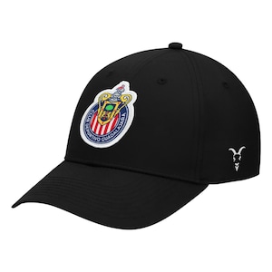 2025 Chivas De Guadalajara Official Soccer Cap - Black with Big Logo Woven Patch - Custom Name Initials