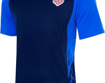 USMNT Soccer T-Shirt: Official Licensed Game Day Poly Tee, Navy Blue