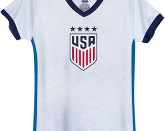 USWNT Girl's Game Day Shirt: Official U.S. Soccer Tee, Custom Name & Number