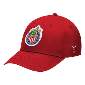 2025 Chivas De Guadalajara Official Soccer Cap - Red with Big Logo Woven Patch - Custom Name Initials
