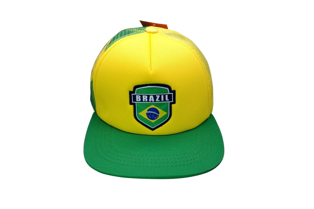 thumbnail image 2 of Brazil National Team Soccer Cap / Hat – Yellow & Green Adjustable – Brasil Futbol 2 of 4