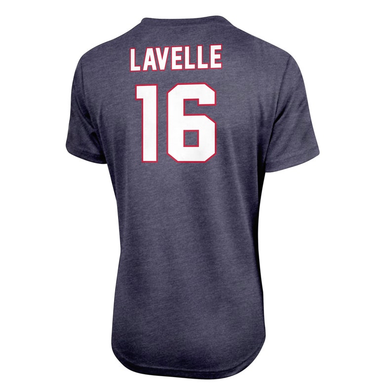 Puede incluir: Una camiseta azul marino con el nombre "LAVELLE" y el n&uacute;mero "16" impresos en la espalda en blanco con un contorno rojo.