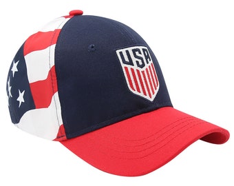 U.S. Soccer Official Licensed Soccer Cap - Home US Flag US Sccer - Custom Name Initials
