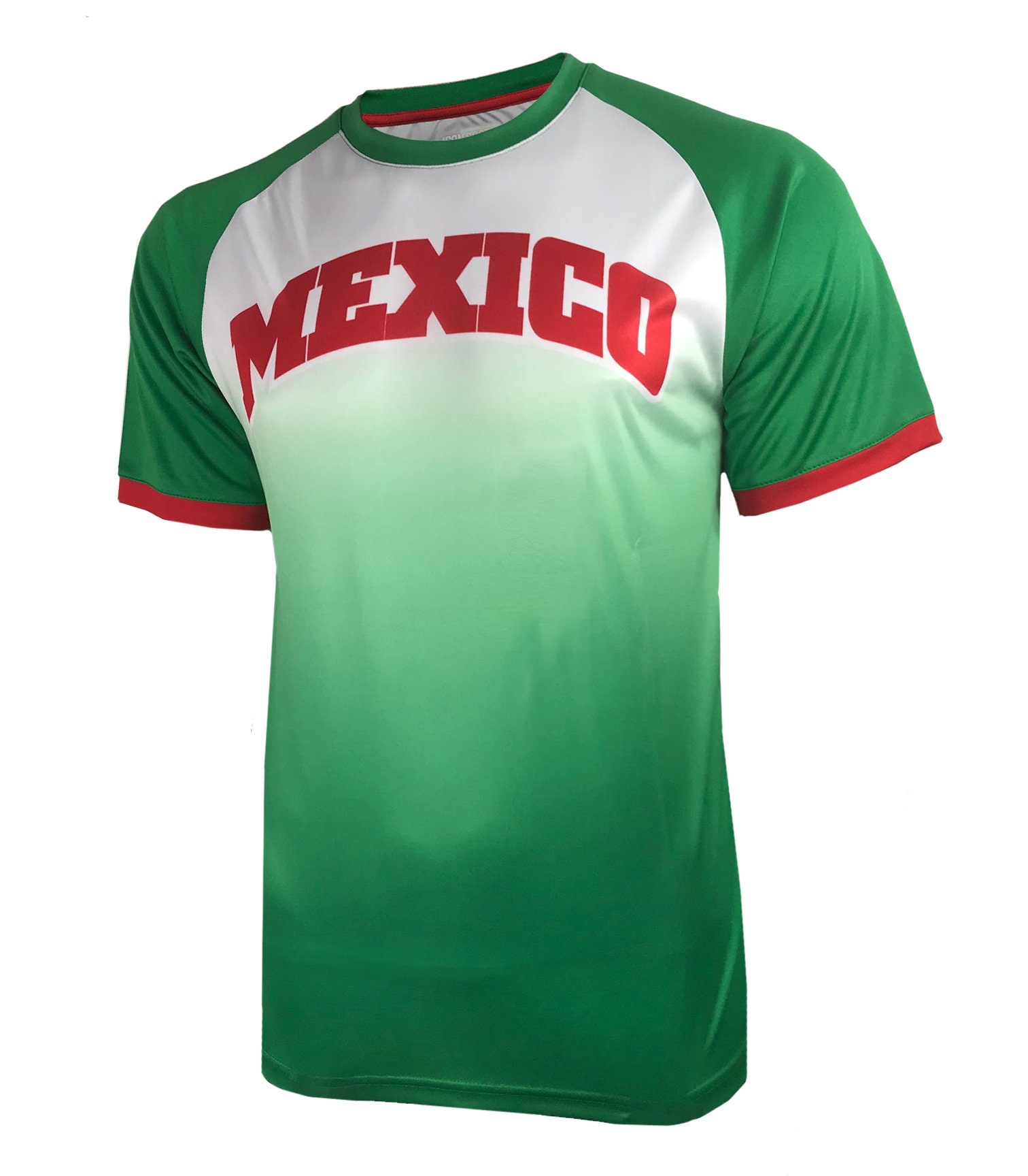 Icon Sports Men Mexico National Football Team Soccer Poly Shirt Jersey -03