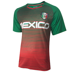 Icon Sports Mexico Soccer Performance Short Sleeve Fitt Soccer Jersey Mix Green Custom NAME + NUMBER