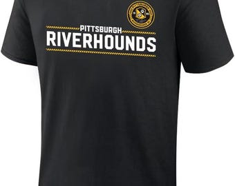 USL Pittsburgh Riverhounds Official Tee- Black  Custom Your Name & Number