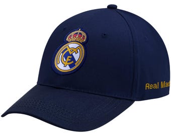 2024 Real Madrid Official Licensed Soccer Cap - Navy Blue Custom Name Initials