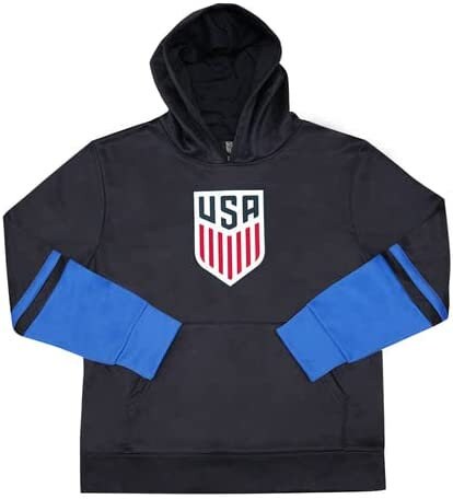 Soccer Youth Side Step Pullover Hoodie Navy Black Custom