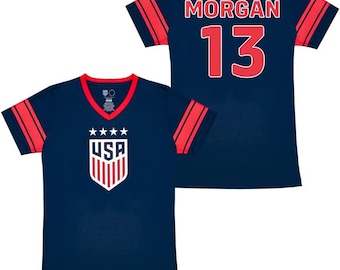 USWNT Morgan #13 Jersey: Official U.S. Soccer Girl's Game Day Tee