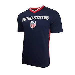 USMNT Soccer T-Shirt: Custom Name & Number, Official Licensed Poly Jersey immagine 1