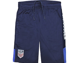 U.S. Soccer USMNT Officially Poly Soccer Youth Short - Navy