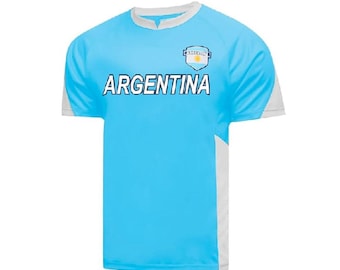 Argentina World Cup Soccer Soccer Jersey - Home Color Custom Your Name & Number