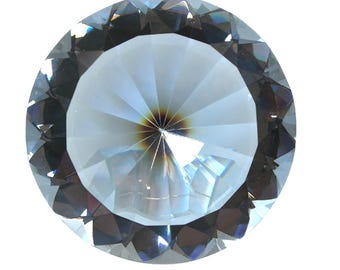 Tripact 120mm Original Color Lavender Diamond Shaped Jewel Crystal Paperweight