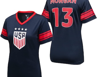 USWNT 4 Stars Champion Women's Soccer T-Shirt - Morgan 13