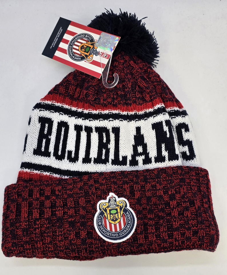 2026 Chivas De Guadalajara Authentic Official Licensed Soccer Beanie - Custom Name Initials afbeelding 1