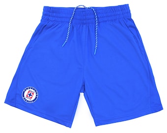Youth Cruz Azul Officially Licensed Poly Soccer Shorts -Blue