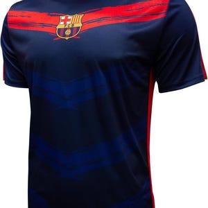 FC Barcelona Official Licensed "Sublimation Logo" Game Day  Soccer Jersey - Navy