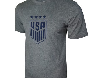 Camiseta de celebración de 4 estrellas de la USWNT: camiseta de fútbol azul marino, nombre y número personalizados